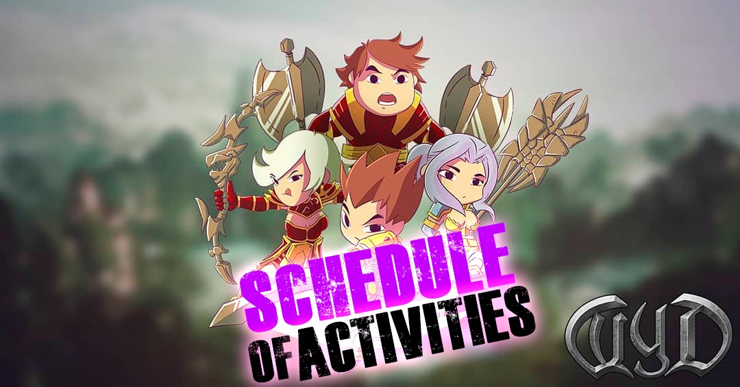 Schedule of Activities title=