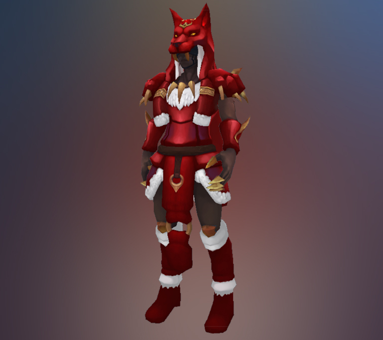 traje lobo vermelho